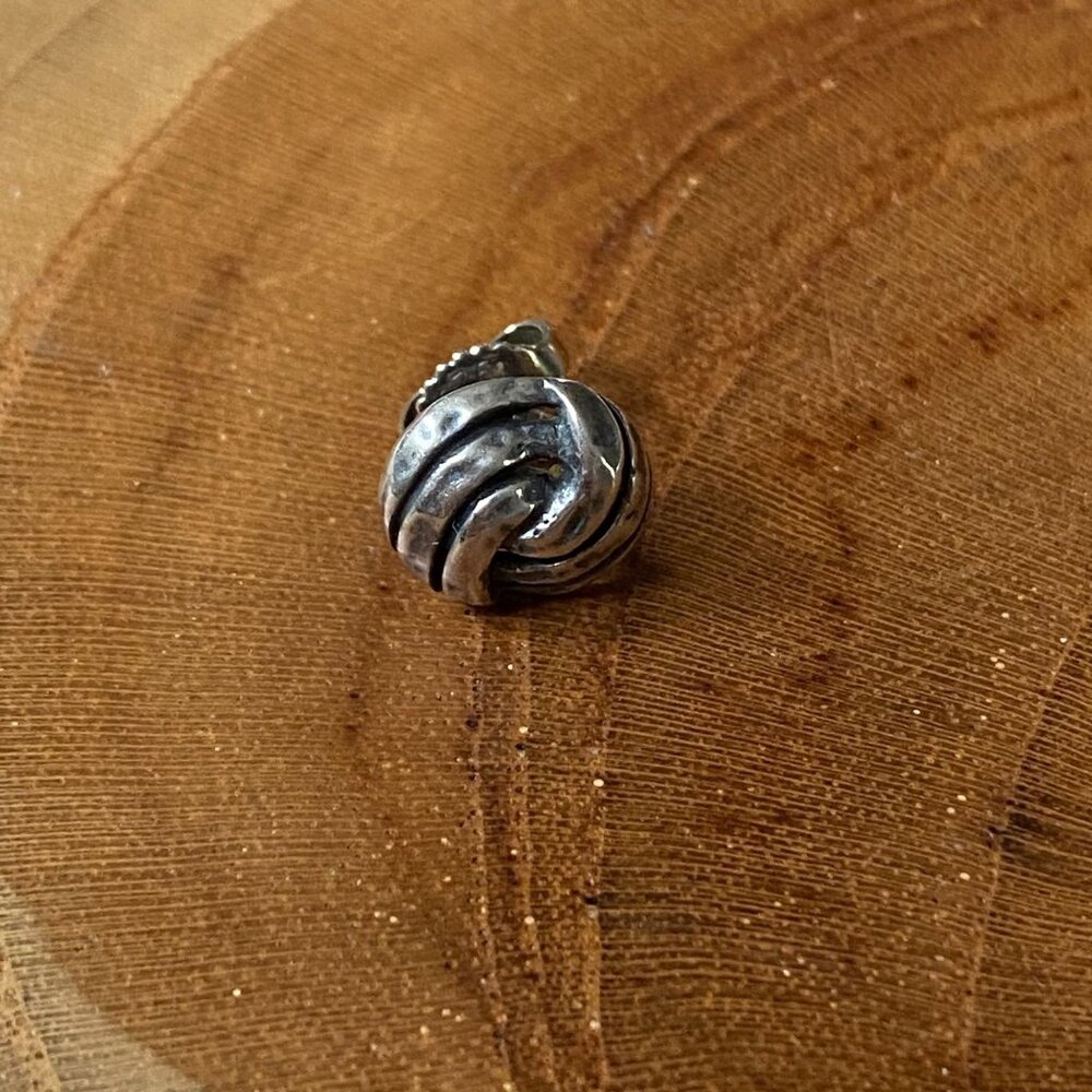 SINGLE James Avery Woven Knot Ear Post Earring, Sterling Silver